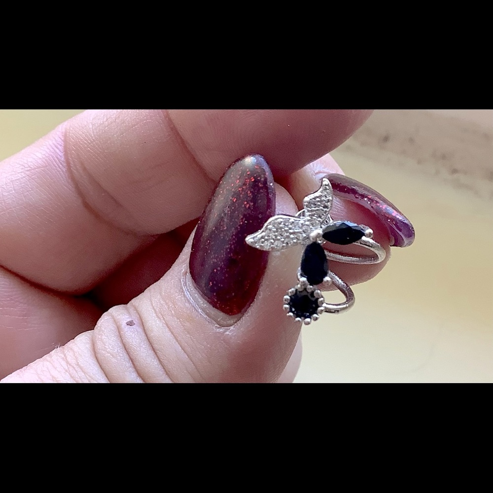 3 FOR $24 Black Spinel Butterfly (studs) Earrings